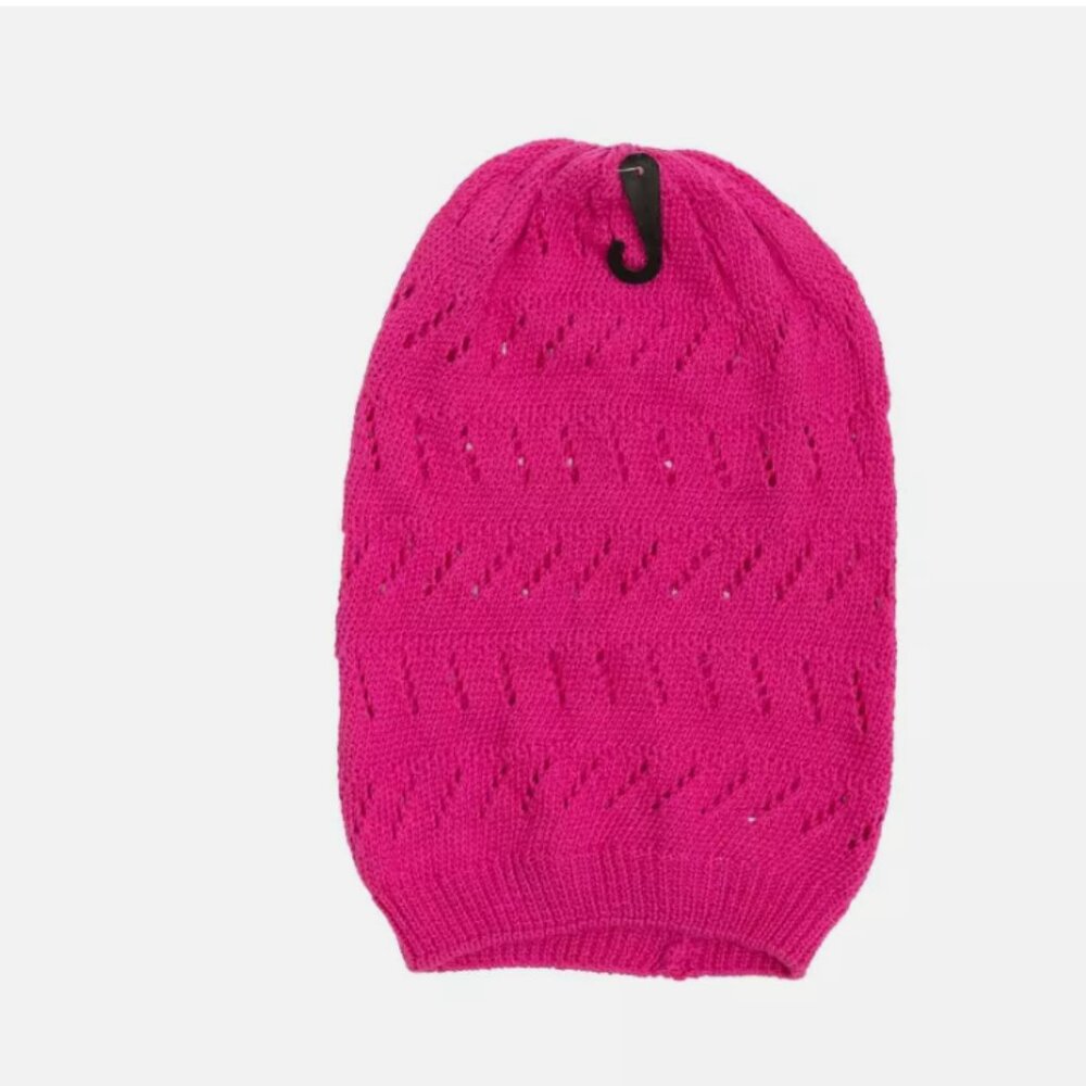 Lightweight Unisex Cotton Slouchy Knit Beret Hat Hot Pink One Size 00009
